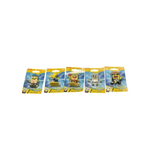 Just Play Other - Spongebob Squarepants • Set of 5 Mini Figs: Fishing/Rip Pants/Old/Robot/Rocker